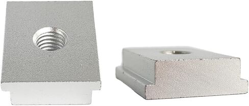 2Pcs M8 T-Track Slider, 30MM Silver Aluminum Alloy M8 T Slot Nut, Woodworking T Slot Slider, Jigs Screw Slot Fastener in Saudi Arabia