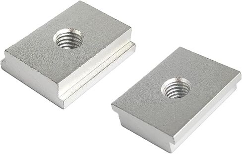 2Pcs M8 T-Track Slider, 30MM Silver Aluminum Alloy M8 T Slot Nut, Woodworking T Slot Slider, Jigs Screw Slot Fastener in Saudi Arabia