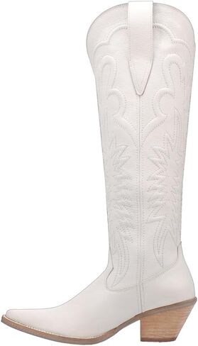 حذاء Dingo النسائي Raisin Kane بمقدمة قصيرة كاجوال فوق الركبة وكعب متوسط ​​2-3 بوصة - أسود in Kuwait