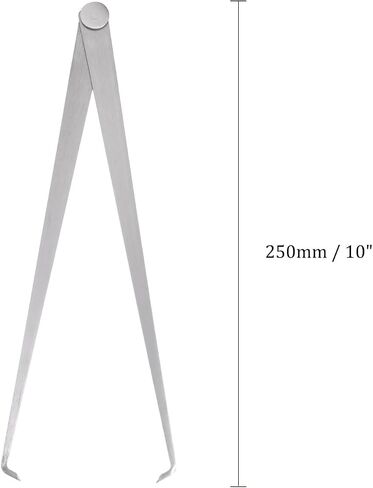 Firm Joint Inside Caliper - [12 Inch] Stainless Metal Firm Friction Joint Measurement Tool for Size Measuring Use, Silver Tone in Saudi Arabia