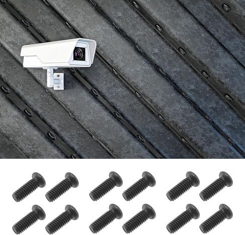 50pcs M4x10mm Round Head Cross Fixing Screws Black Machine Tooth Cross Fixing Screw for Video Doorbells Industrial Equipment Wall Installations, 723-A-BIW in Saudi Arabia