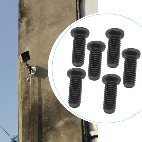 50pcs M4x10mm Round Head Cross Fixing Screws Black Machine Tooth Cross Fixing Screw for Video Doorbells Industrial Equipment Wall Installations, 723-A-BIW in Saudi Arabia