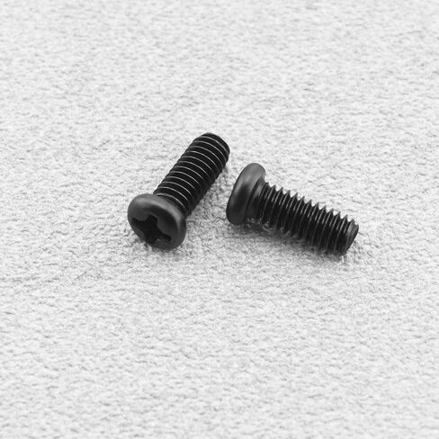 50pcs M4x10mm Round Head Cross Fixing Screws Black Machine Tooth Cross Fixing Screw for Video Doorbells Industrial Equipment Wall Installations, 723-A-BIW in Saudi Arabia