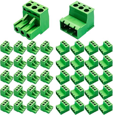 15 Pairs 4 Pin 3.81mm Pitch PCB Mount Screw，15Pcs 4 Pin Phoenix Type Connector PCB Mount Screw Terminal Block Connector with 15Pcs 4 Pin Plug in Kuwait