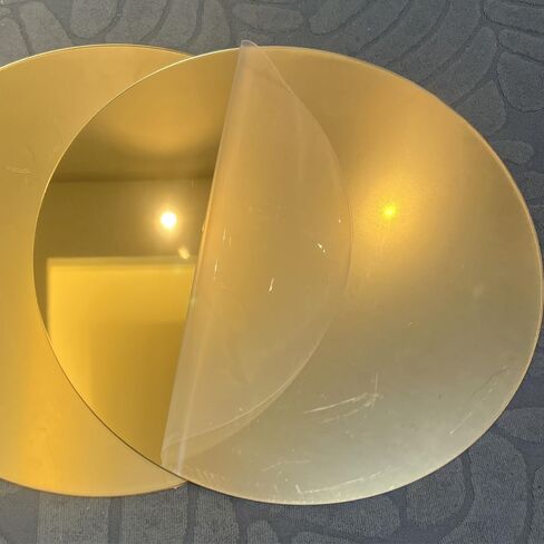 Mirror Trays for Wedding Table Gold Centerpieces Decor Acrylic Mirror Candle Plates Set of 12 Round 8 Inch Thickness 2mm in Saudi Arabia