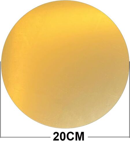 Mirror Trays for Wedding Table Gold Centerpieces Decor Acrylic Mirror Candle Plates Set of 12 Round 8 Inch Thickness 2mm in Saudi Arabia