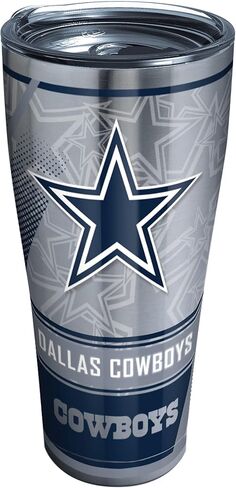 Tervis Triple Walled NFL Dallas Cowboys Edge Insulated Tumbler Cup Keeps Drinks Cold & Hot, 30oz, Stainless Steel in Saudi Arabia