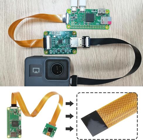 10 قطع كابل شريط مرن للكاميرا 15Pin إلى 22Pin FFC كابل شريط مسطح مرن متوافق مع Raspberry Pi Zero/Zero W 15 سم (6 بوصة) in Saudi Arabia