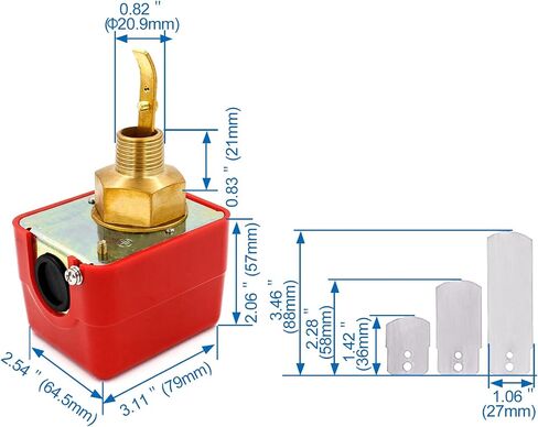 مفتاح التحكم في التدفق من باوماين HFS-15 1/2 بوصة 250 فولت تيار متردد SPDT تدفق نظام تبريد المياه in Saudi Arabia