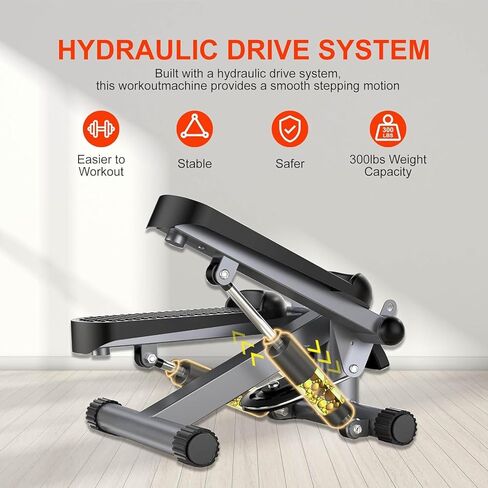 Steppers for Exercise at Home, Mini Stair Stepper Machine 350 lbs Weight Capacity with Resistance Bands in Kuwait