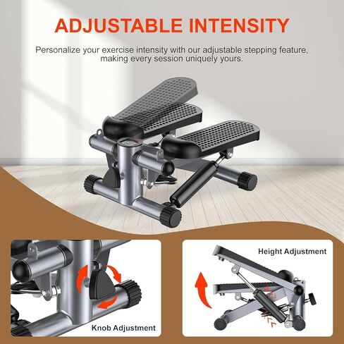 Steppers for Exercise at Home, Mini Stair Stepper Machine 350 lbs Weight Capacity with Resistance Bands in Kuwait