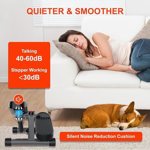 Steppers for Exercise at Home, Mini Stair Stepper Machine 350 lbs Weight Capacity with Resistance Bands in Kuwait