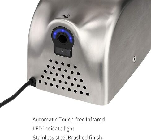 Automatic Commerical Hand Dryer, Heavy-Duty, Compact, High Speed (224 mph) for Restroom with Hygiene Filter, Industrial Hand Dryers, Low Noise … in Saudi Arabia