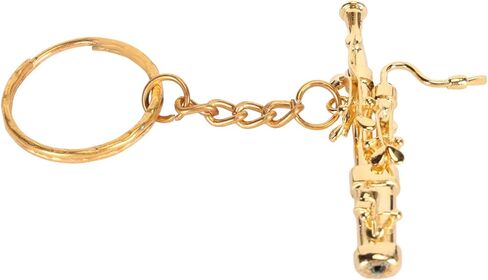 سلسلة مفاتيح على شكل باسون رائع من Yosoo، حجم مصغر بمادة نحاسية، عشاق الموسيقى الرائعين، قلادة زخرفية جميلة in Kuwait