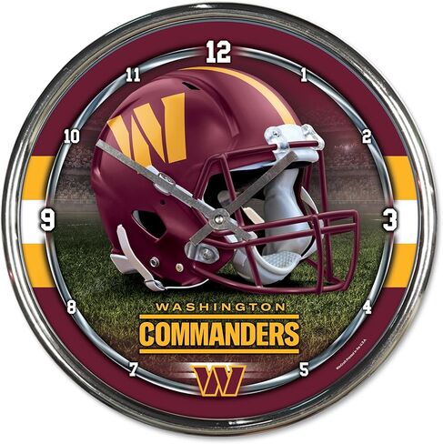 WinCraft Washington Commanders Team Chrome Wall Clock in Saudi Arabia