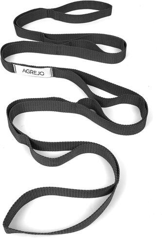 Stretching Strap Yoga Strap Physical Therapy for Home Workout, 10 Loops Yoga Straps for Stretching, Non-Elastic Stretch Strap for Pilates, Flexibility, Exercise, Stretch Band for Women & Men in Saudi Arabia