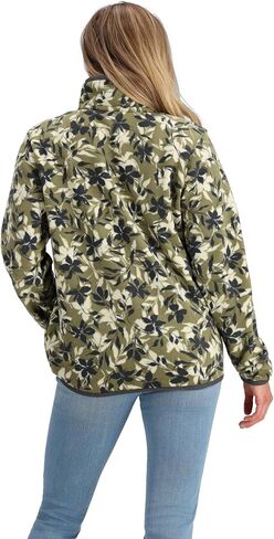 Obermeyer Boulder Fleece Women’s Top - Polyester Fabric - Double-sided Brushed Fleece - Handwarmer Pockets Fresh Sprigs MD One Size in Saudi Arabia