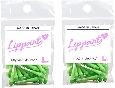 LSTYLE Dart Tips: Original Lippoint - Soft Tip Dart Points - 2BA Thread - Regular Length - 2 Tone Green 2 Pack in Kuwait