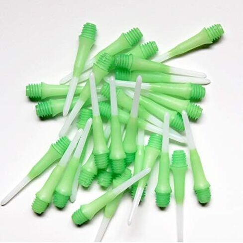 LSTYLE Dart Tips: Original Lippoint - Soft Tip Dart Points - 2BA Thread - Regular Length - 2 Tone Green 2 Pack in Kuwait