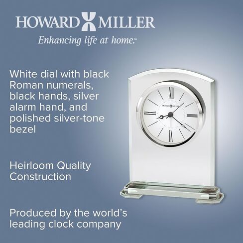 Howard Miller Corsica Table Clock 645-770 ? Modern Glass with Quartz Alarm Movement in Saudi Arabia