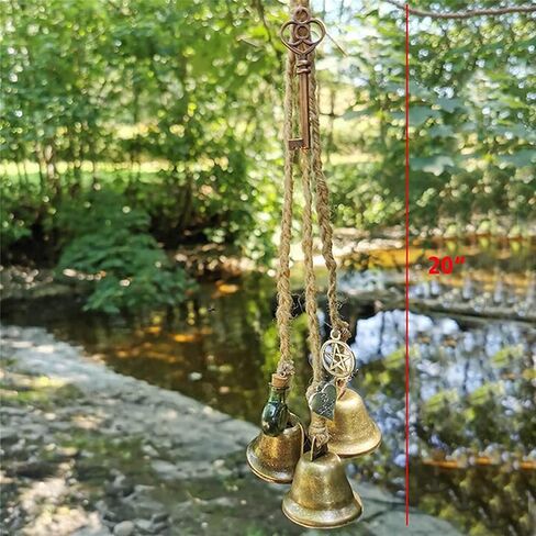 Witch Bells Home Decor, Witchy Room Decor, Door Protection Charm, Magick Witchcraft Supplies, Magic Home Protection Hanging Door Bell, Door Bells Protection CharmPorch, Garden, Window Decor in Saudi Arabia
