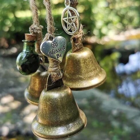 Witch Bells Home Decor, Witchy Room Decor, Door Protection Charm, Magick Witchcraft Supplies, Magic Home Protection Hanging Door Bell, Door Bells Protection CharmPorch, Garden, Window Decor in Saudi Arabia