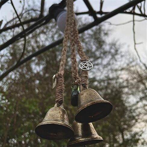 Witch Bells Home Decor, Witchy Room Decor, Door Protection Charm, Magick Witchcraft Supplies, Magic Home Protection Hanging Door Bell, Door Bells Protection CharmPorch, Garden, Window Decor in Saudi Arabia