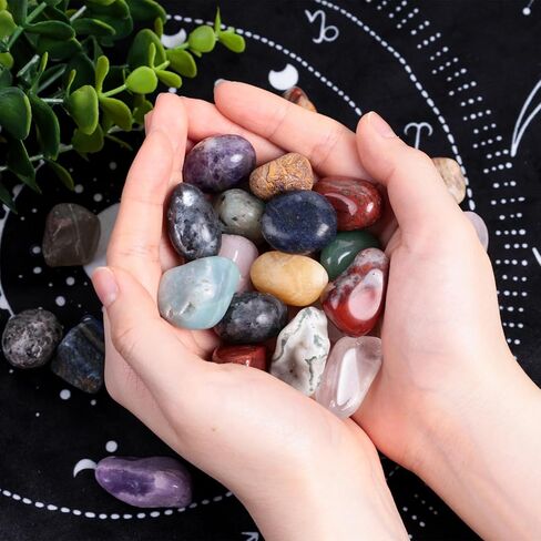 FUTUREPLUSX 1LB أحجار الكوارتز متنوعة، الصخور الطبيعية هبطت الأحجار الكريمة 1-1.2 بوصة رقائق هبطت لتزيين المنزل المزهريات ريكي التأمل in Kuwait