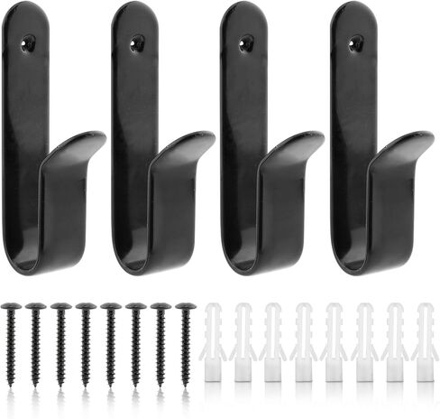 4pcs Horizontal Snowboard Wall Mount Clips, Snowboard Rack Storage Holder Metal, Snowboard Display Wall Mount for Room, Garage(Black) in Kuwait