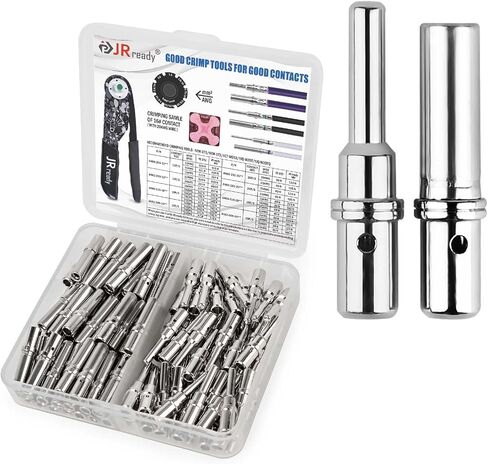 JRready Deutsch DTP Solid Contact Kit,ST6294-050 Turned Contacts Kit Electrical Connectors,50 Pairs Pin& Socket Barrel Style Contacts 12-16 AWG in Saudi Arabia