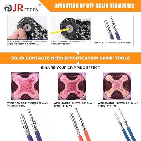 JRready Deutsch DTP Solid Contact Kit,ST6294-050 Turned Contacts Kit Electrical Connectors,50 Pairs Pin& Socket Barrel Style Contacts 12-16 AWG in Saudi Arabia