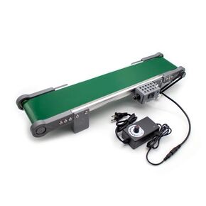 DC 12V Electric Desktop Conveyor Belt Technology Production Elevator Model Friction Experiment Device Speed Adjustable 0-116RPM