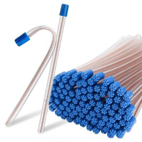 1000 pcs Dental Disposable Saliva Ejectors, Saliva Aspirator Tube & Evacuation Suction Tips Clear Body with White Tips