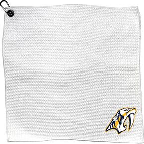TG Team Golf NHL Team Golf NHL Microfiber Towel - 15" X 15" (White) with Carabiner Clip, Premium Microfiber with Deep Waffle Pockets- Superior Water Absorption and Quick Dry Golf Cleaning Towel