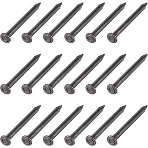 METALLIXITY Wall Cement Nails (2.3x25mm) 200pcs, Carbon Steel Hardware Nails - for House Maintenance DIY Woodworking, Black