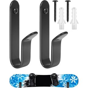 Snowboard Wall Mount Hooks, Snowboard Storage Rack Wall Mount Clips Snowboard Wall Rack Snowboard Display Hook for Room, Garage