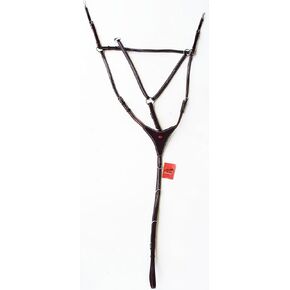 Horse English Padded Leather Tack Raised Stitching Breastplate 803931F