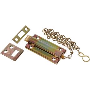 852228 3" Reversible Chain Bolt - Zinc & Yellow Dichromate 1-Pack