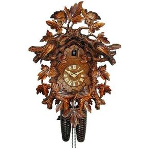 Cuckoo Clock 15 leaves, 2 birds 2.5041.01.P