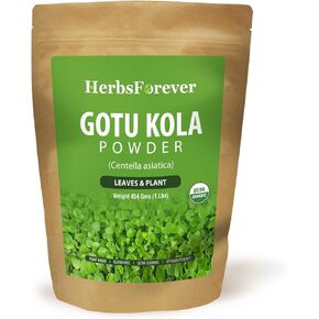 Gotu Kola Powder – Centella asiatica – Reducing Stress – Enhance Memory & Focus – Non GMO, Organic, Vegan – 454 Gms