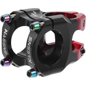 Bike Stem/Short Handlebar Adjustable Stem/for Mountain Bike Durable Aluminum Alloy 35mm Stem Length/ 1Pcs Red Black