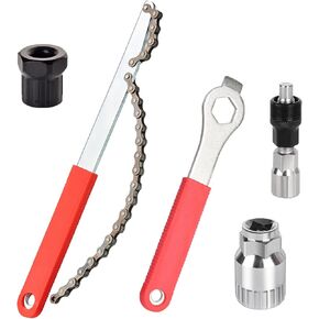 COTOUXKER Bike Cassette Removal Tool and Bike Crank Removal Tool, Bicycle Chain Whip with Crank Puller for Easy Mountain Bike Maintenance and Repair