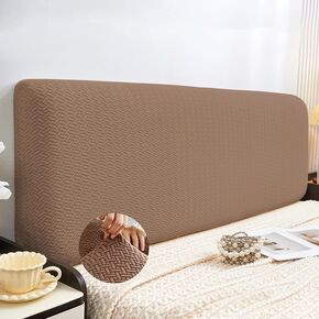 Headboard Cover Full Queen Cal King Upholstery Headboard Slipcover Thick Elastic Bed Headboard Protection Cover Washable for Queen Size Bed Bedroom Decorative