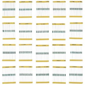 200pcs Inductors Assorted Kit 1 uH - 4.7 mH 1/2 W in-line Inductor Color Ring Inductance Assortment 10x20 for Electrical Circuits Appliances