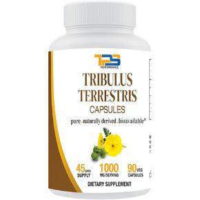 Tribulus Terrestris Extract Capsules 1000mg per serving |90 Veg capsules, 45 days supply|40% Saponins