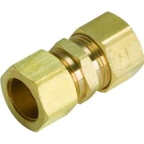 2 PCS Brass Compression Tube Fitting, 1/2" OD x 1/2" OD Compression Union Connector