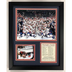 Legends Never Die Washington Capitals 2018 NHL Stanley Cup Champions Collectible | Framed Photo Collage Wall Art Decor - 12"x15", Celebration (12742U)