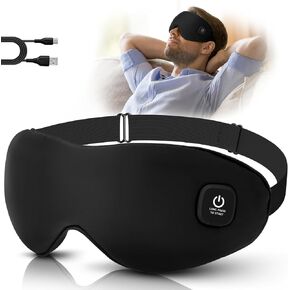 Cordless Heated Eye Mask, Washable Heat Eye Compress for Dry Eye Electric Eye Heating Pad Warm Eye Mask for Eye Fatigue Stye Sinus Blepharitis MGD Gifts for Men Women