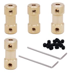 Twidec/4Pcs 4mm-6mm Brass Flexible Shaft Coupler for RC Airplane Boat Motor Transmission Connector COUPLER-GLD-4-6