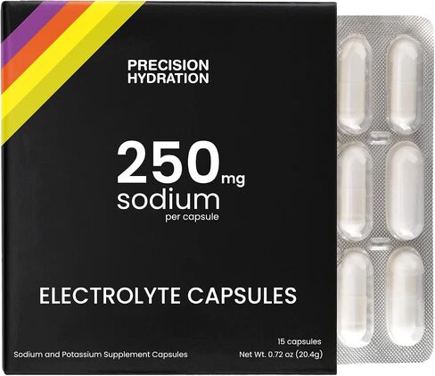 Precision Hydration SweatSalts - 15 Blister Packed (Waterproof) Electrolyte/Salt Capsules - Combat Cramp - All Natural Digestion-Friendly Formula - Gluten Free, Vegan/Vegetarian Friendly in Saudi Arabia
